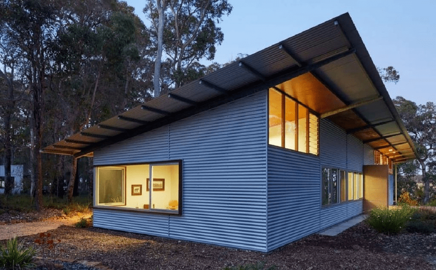 Mẫu nhà thép tiền chế nông thôn tối giản có không gian ấm cúng, gần gũi