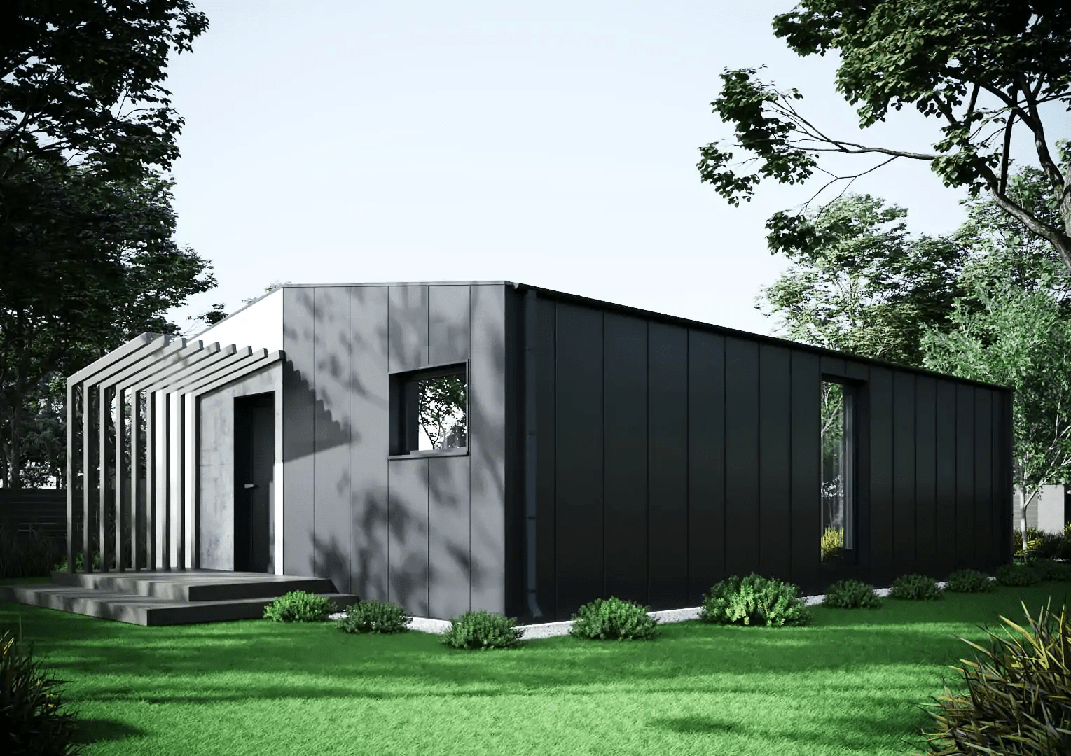 Mẫu nhà vườn cấp 4 tiền chế kích thước 5x12m nhỏ gọn