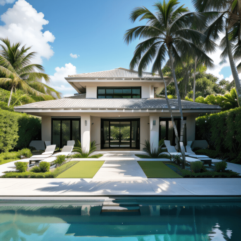 Sở hữu vẻ đẹp trẻ trung, năng động của ngôi nhà mái Nhật 1 tầng có sân vườn, bể bơi hiện đại