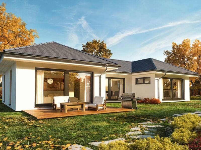 Mẫu nhà vườn cấp 4 chữ U đẹp, thu hút