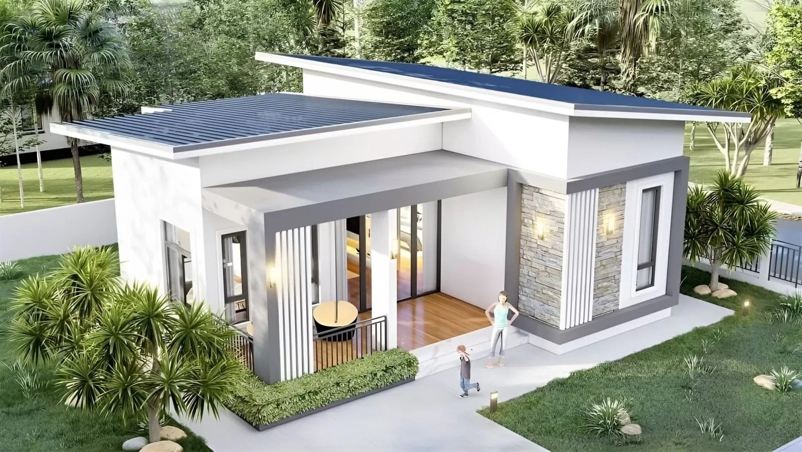 Thiết kế nhà cấp 4 4 phòng linh hoạt dễ di chuyển cho các thành viên trong gia đình