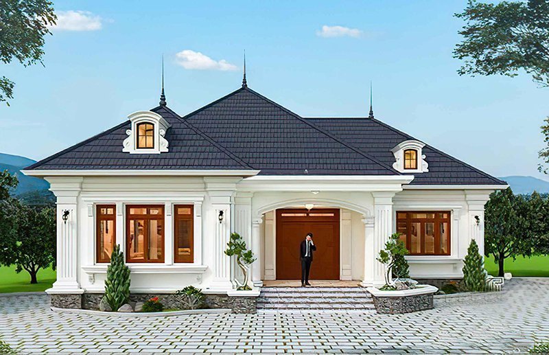 Mẫu nhà vườn mái Nhật