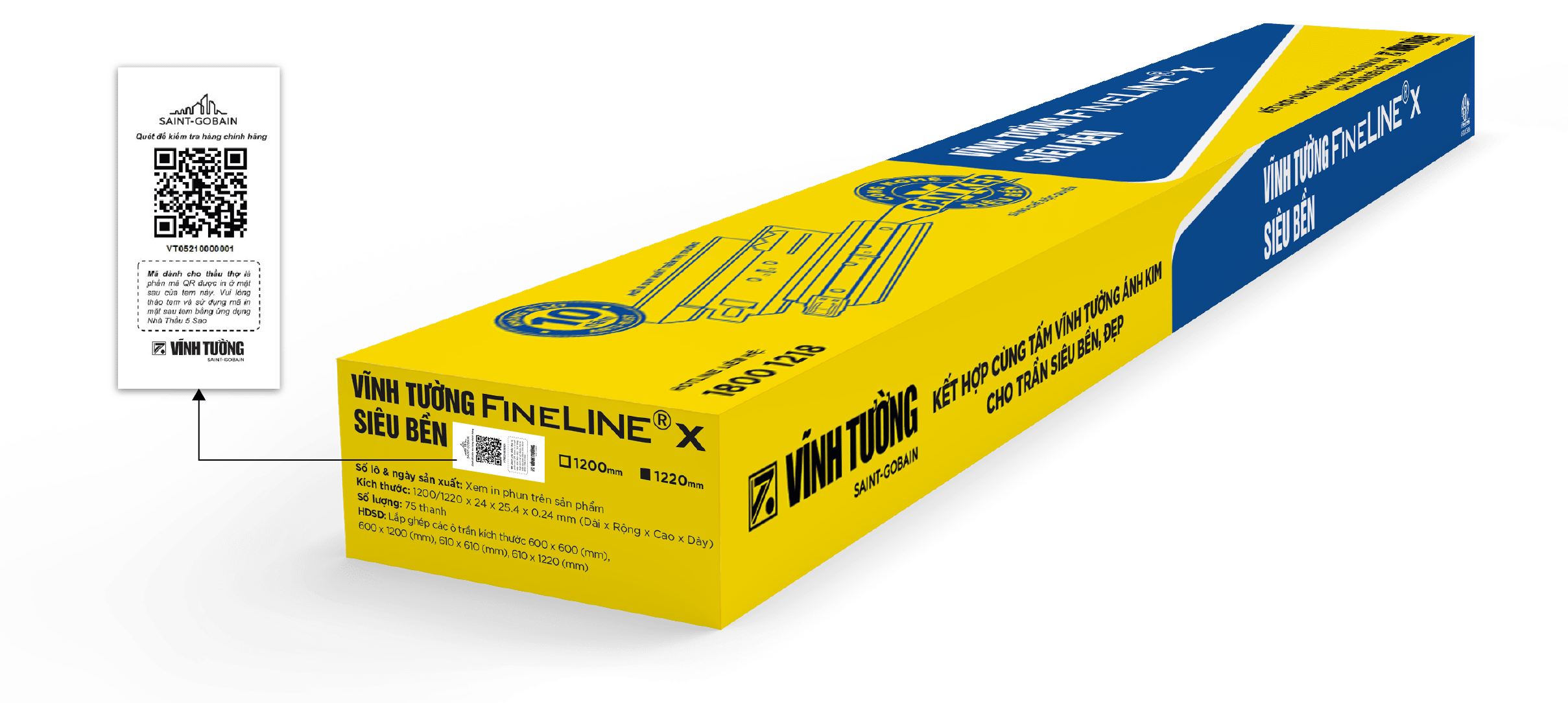 Nhận diện bao bì khung trần thả