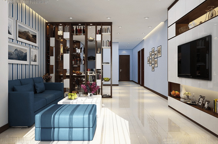 Mẫu phòng khách nhà ống 4m đẹp