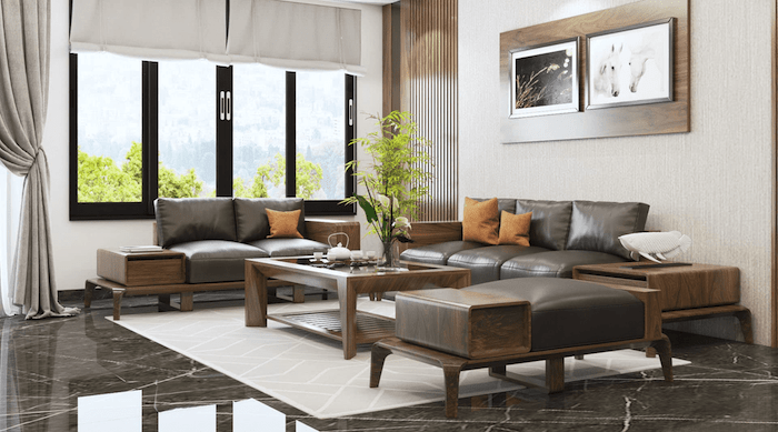 Lắp đặt cửa sổ để hứng ánh sáng tự nhiên cho phòng khách nhà ống