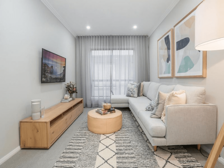 Mẫu phòng khách nhà ống 5m hiện đại, đơn giản