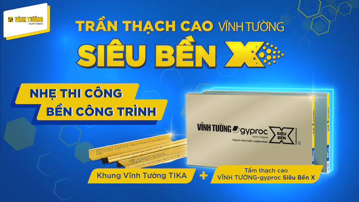 Hệ trần thạch cao bền đẹp cho phòng khách nhà ống