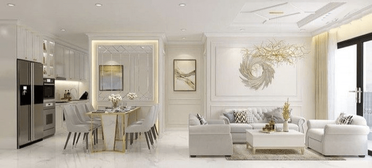 Mẫu phòng khách tân cổ điển sang trọng