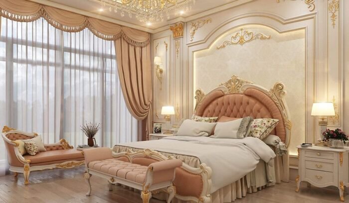 Phòng ngủ tân cổ điển 20m2 đẹp ấn tượng