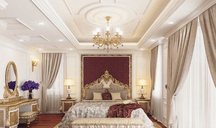 Mẫu thiết kế nội thất phòng ngủ tân cổ điển sang trọng