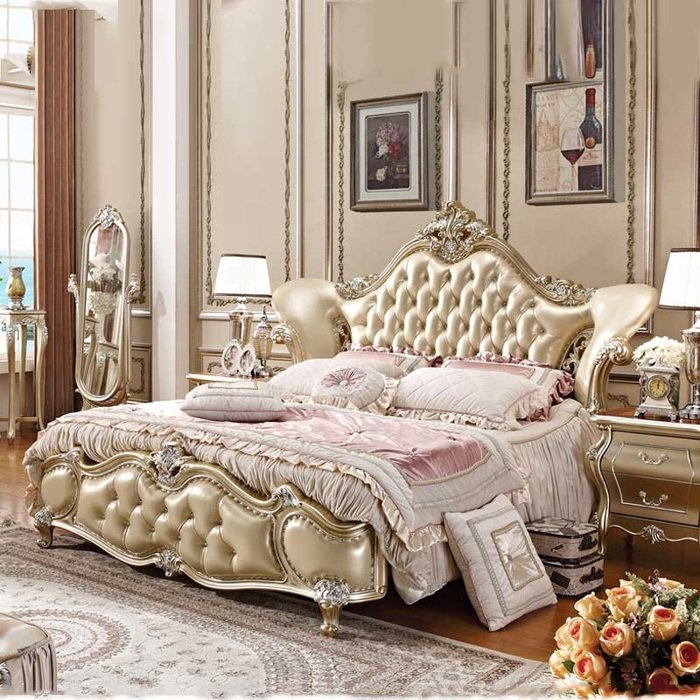 Giường ngủ cho phòng ngủ tân cổ điển đẳng cấp