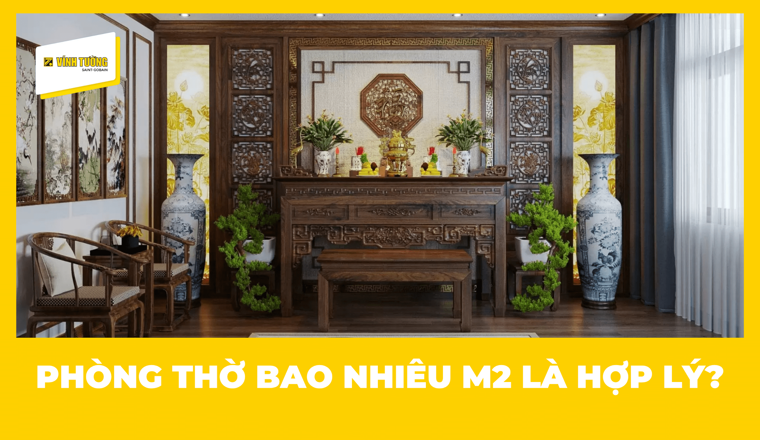Phòng thờ bao nhiêu m2 là hợp lý là băn khoăn của nhiều người mới xây nhà