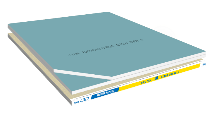 Tấm thạch cao Vĩnh Tường-gyproc Siêu Bền X