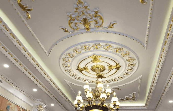 mẫu sơn trần nhà phòng khách
