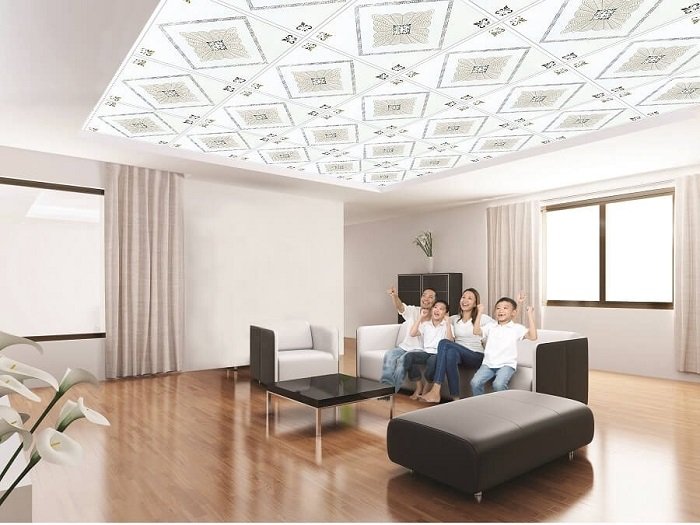 Tấm ánh kim Vĩnh Tường với hoa văn đối xứng