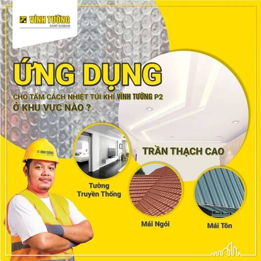 ứng dụng và báo giá tấm cách nhiệt túi khí Vĩnh Tường P2