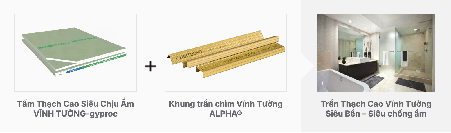 Hệ Trần thạch cao chịu ẩm tiêu chuẩn