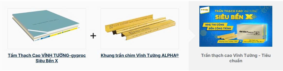 Tấm Thạch Cao VĨNH TƯỜNG-gyproc Siêu Bền X