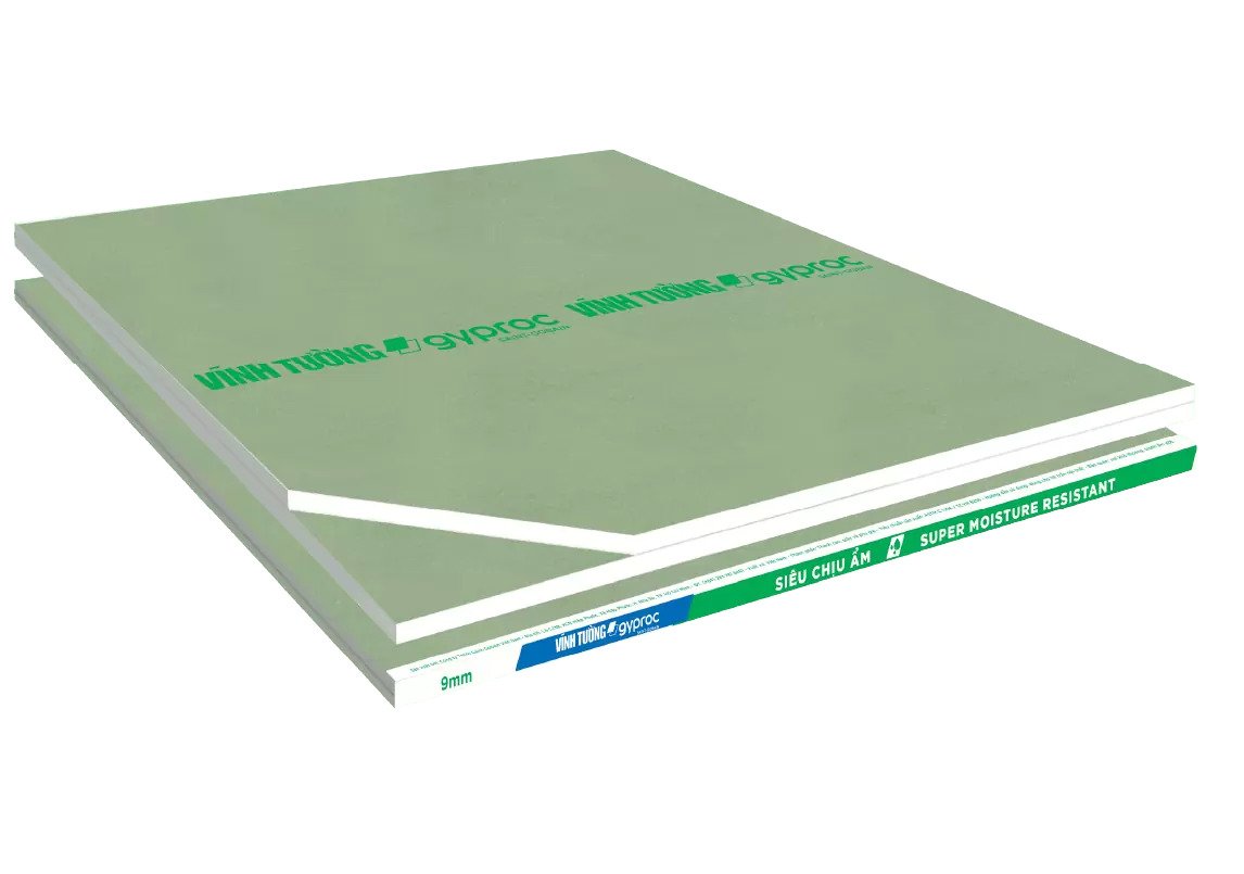 Tấm thạch cao Siêu chịu ẩm Vĩnh Tường-gyproc
