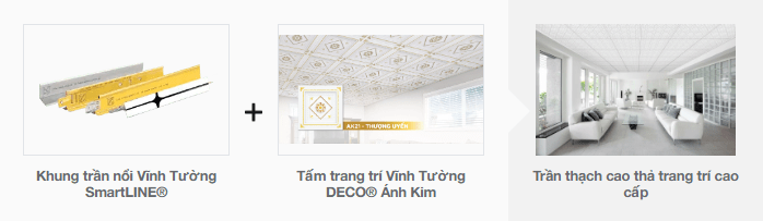 Hệ trần thạch cao nổi ánh kim