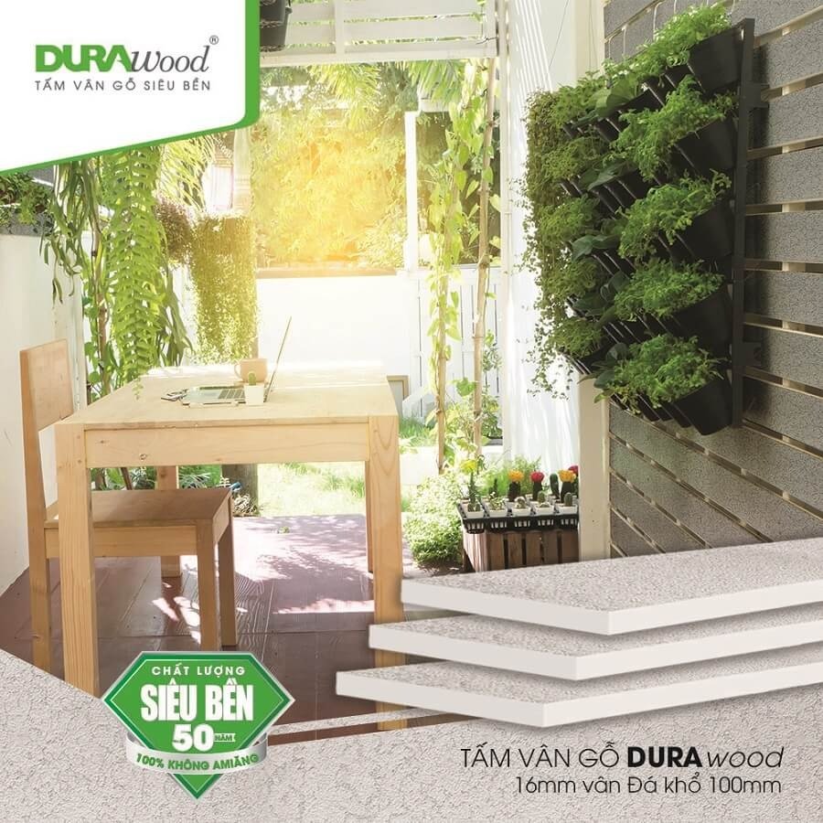 Ứng dụng tấm gỗ ngoài trời DURAwood cho giàn hoa ngoài trời