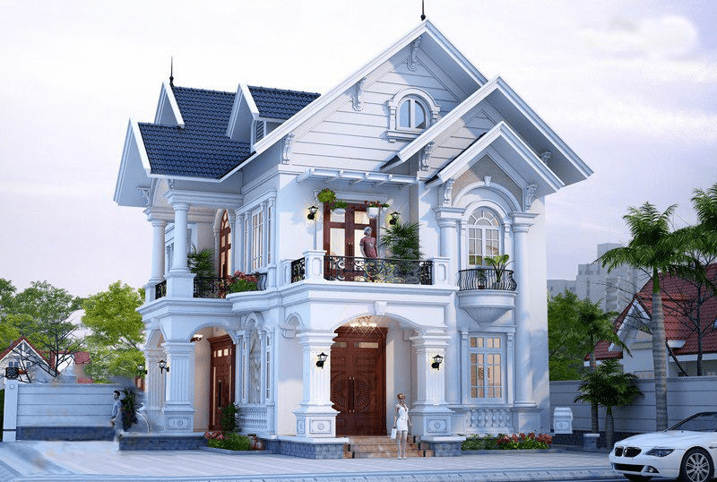 Mẫu thiết kế biệt thự 4 phòng ngủ với không gian sống tiện nghi và thoải mái