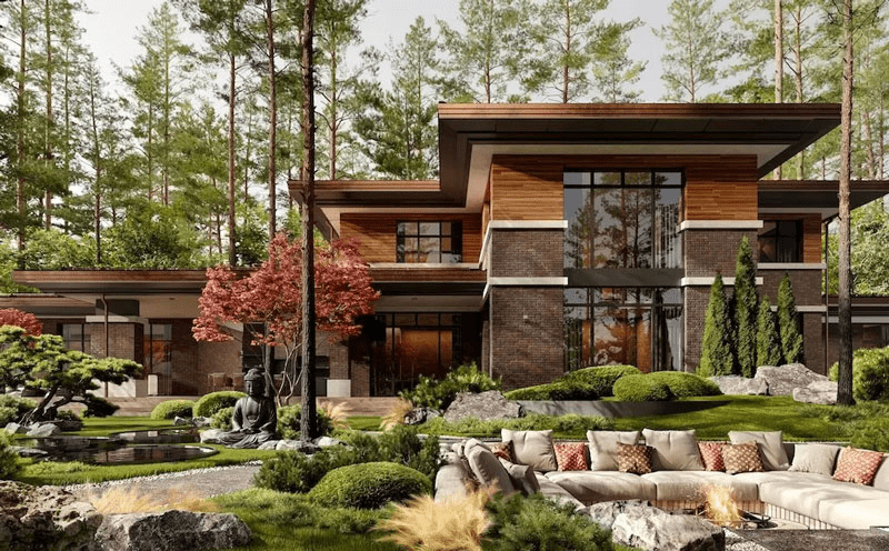 Các mẫu biệt thự thiết kế tích hợp sân vườn đẹp, gần gũi với thiên nhiên