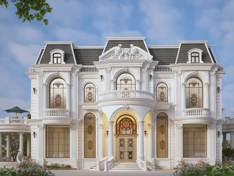 Mẫu biệt thự kiểu Pháp quý phái, sang trọng