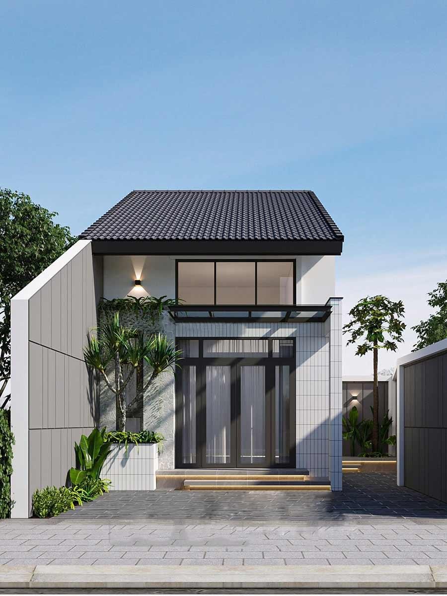 Thiết kế nhà mái tôn hiện đại cho nhà có diện tích hạn chế