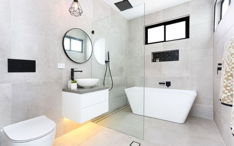 thiết kế nhà vệ sinh và nhà tắm riêng tiết kiệm không gian 