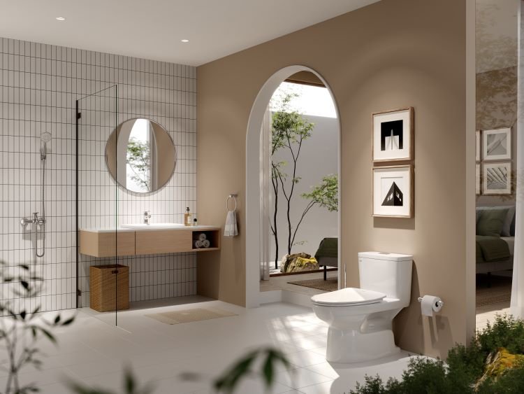 đảm bảo độ thông thoáng khi thiết kế nhà vệ sinh và nhà tắm riêng