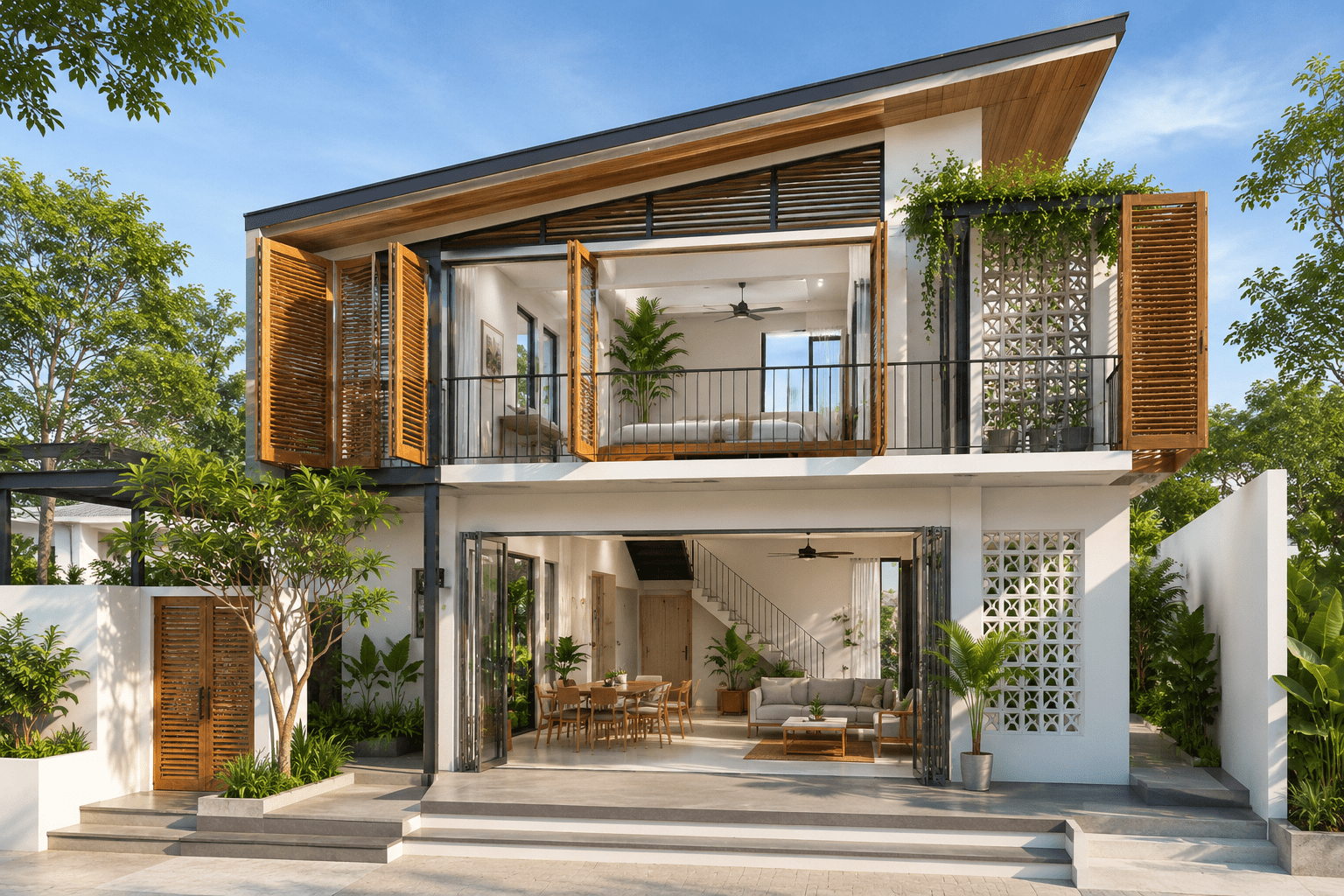 Thiết kế thông gió và tận dụng ánh sáng tự nhiên giúp giảm nhu cầu sử dụng điện cho điều hòa và chiếu sáng
