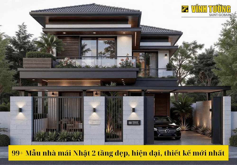 Thumbnail Mẫu nhà mái Nhật 2 tầng đẹp