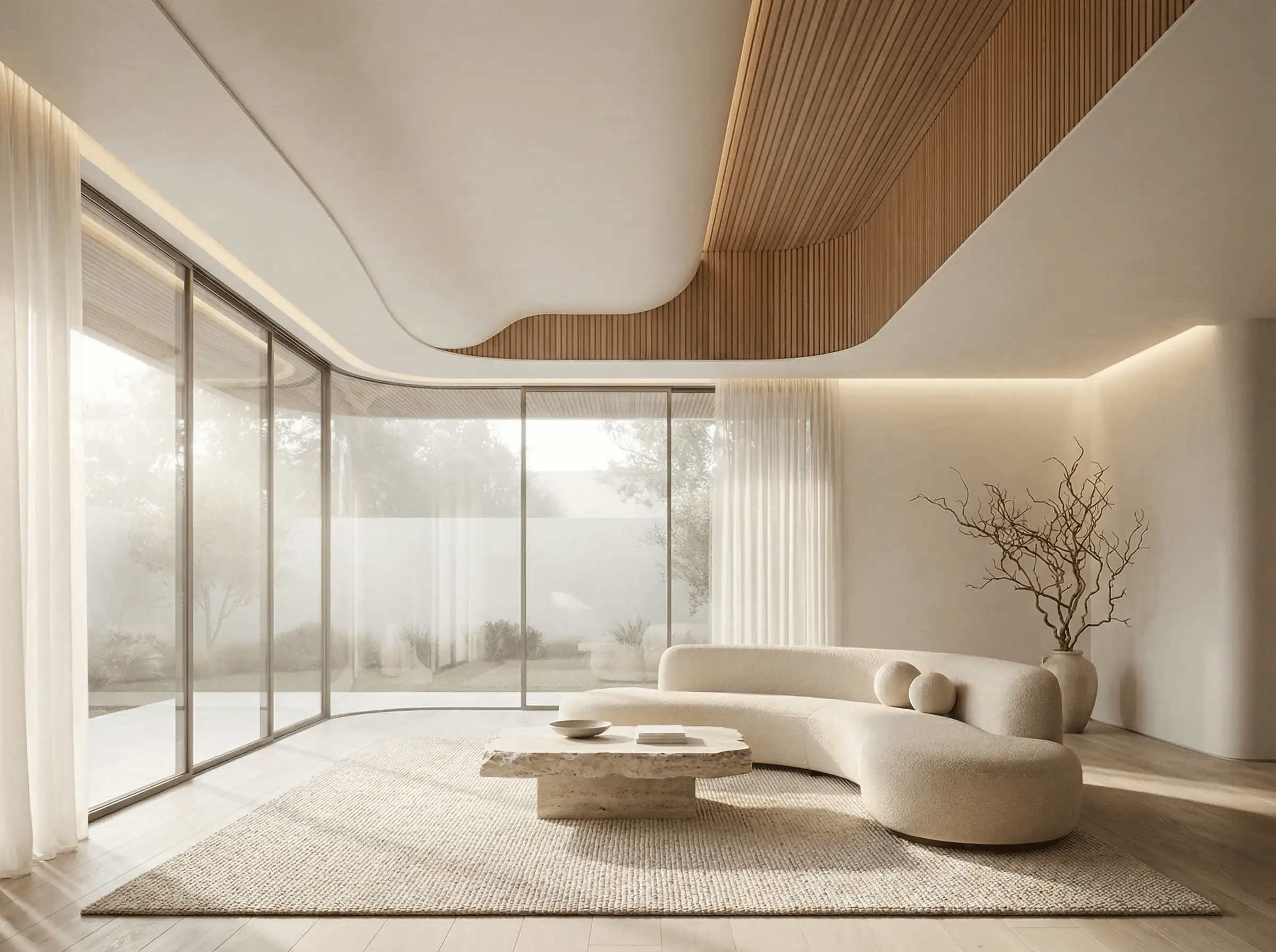 Trần nhà gỗ sang trọng