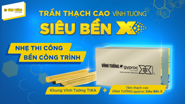 Trần phòng khách tân cổ điển siêu bền X