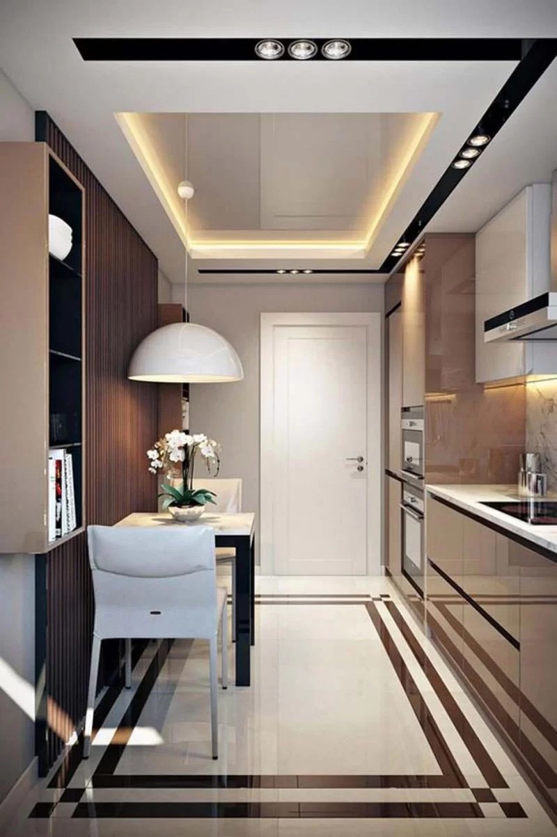 Mẫu trần thạch cao chung cư chống cháy hiệu quả cho không gian bếp hẹp