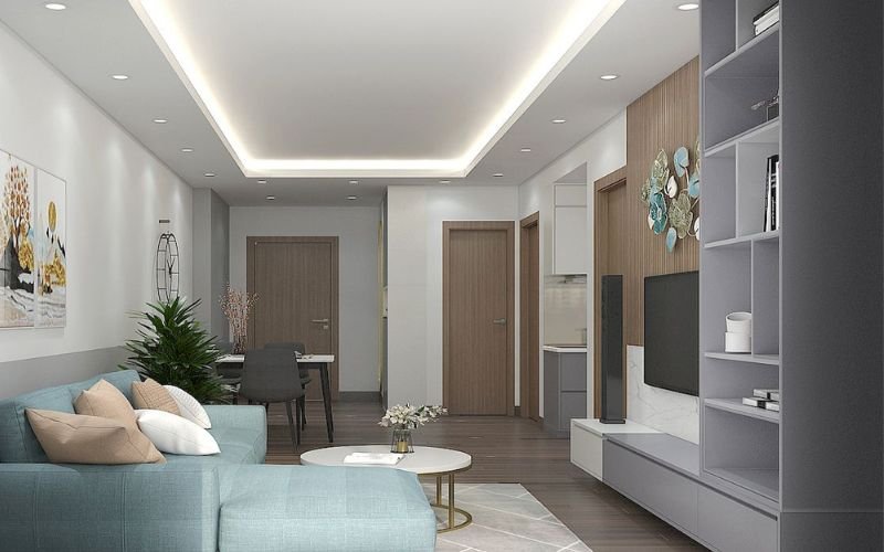 Mẫu trần thạch cao phòng khách chung cư đẹp, đơn giản, được ưa chuộng