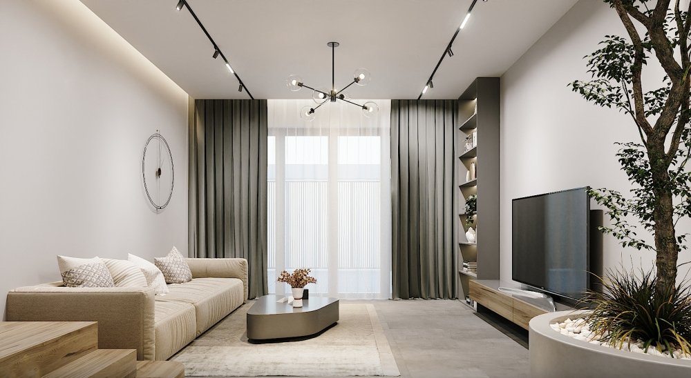 Mẫu trần thạch cao chung cư đẹp hiện đại, tối giản