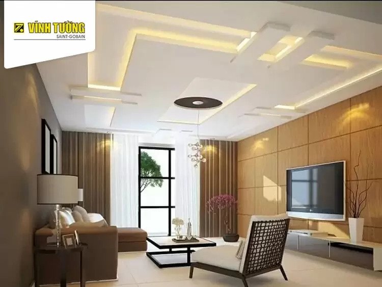 thạch cao - trần nhựa giả gỗ và trần gỗ đẹp