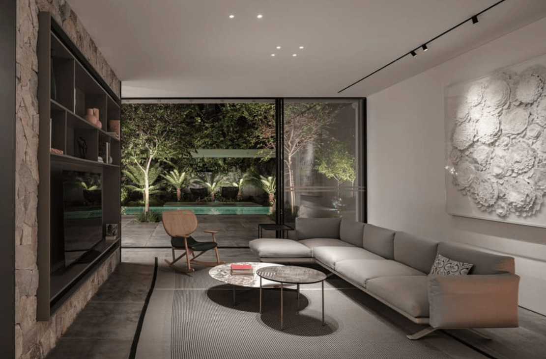 Mẫu trần thạch cao phẳng đơn giản với màu trắng giúp không gian  thêm thoáng đãng