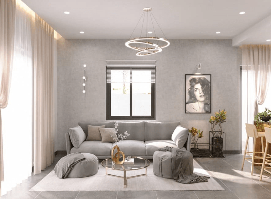 Mẫu trần thạch cao Đông Anh đẹp kết hợp nội thất hiện đại