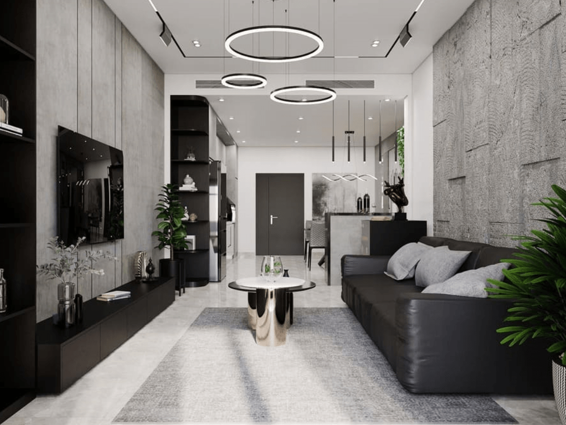 Mẫu trần thạch cao Đông Anh đẹp, kết hợp đèn thả lạ mắt