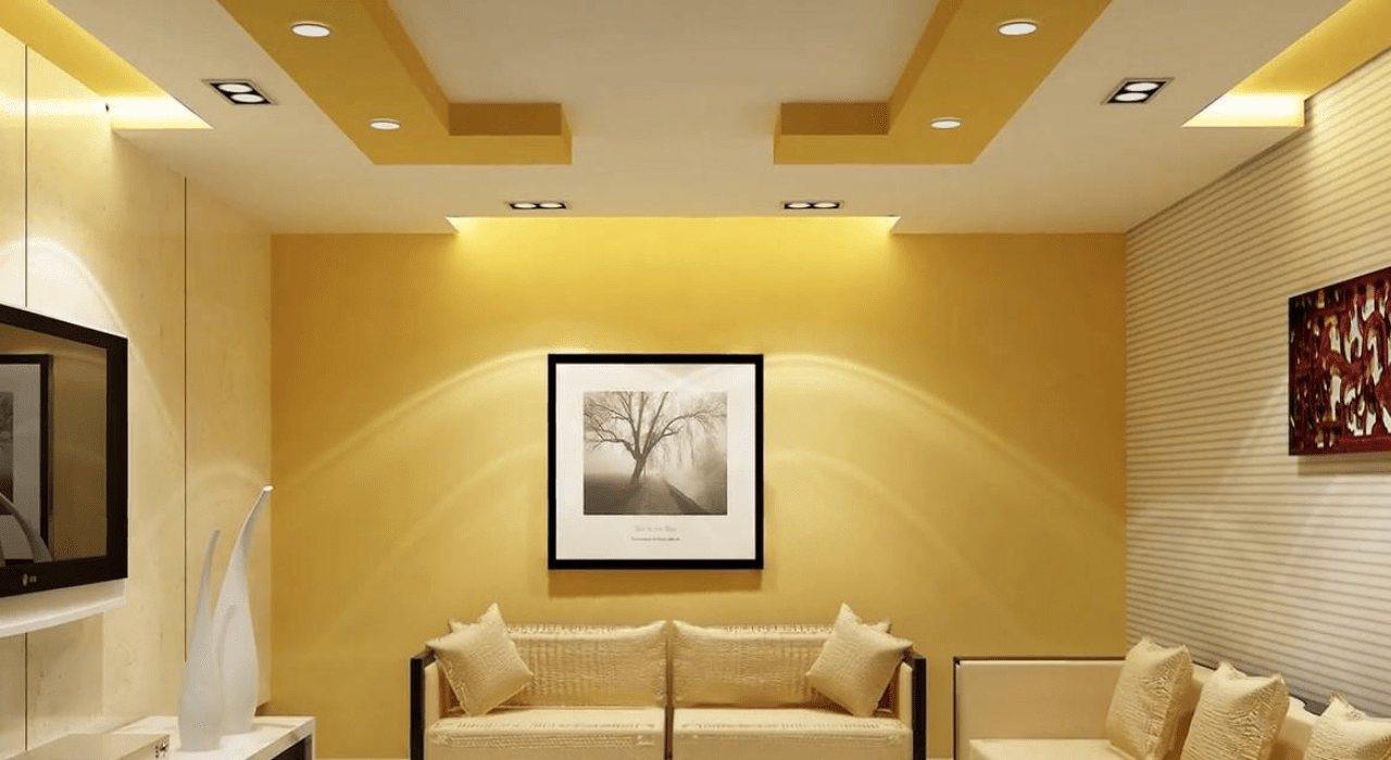 Những mẫu hình ảnh trần thạch cao cho nhà ở - giật cấp phối màu