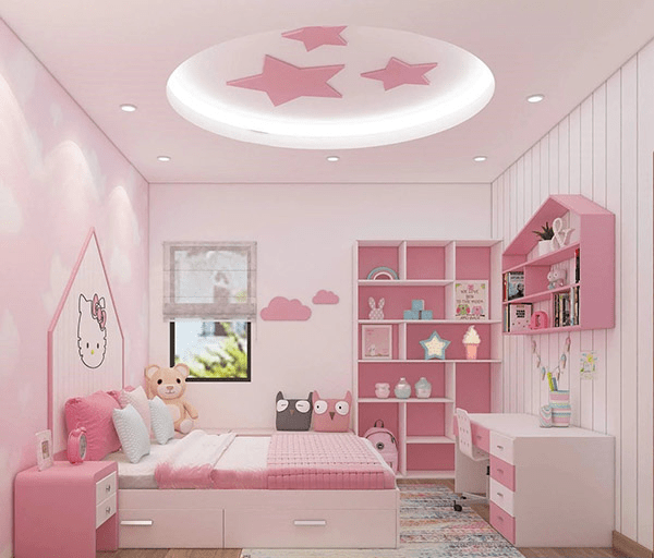 Mẫu trần thạch cao hình ngôi sao ngộ nghĩnh, đáng yêu