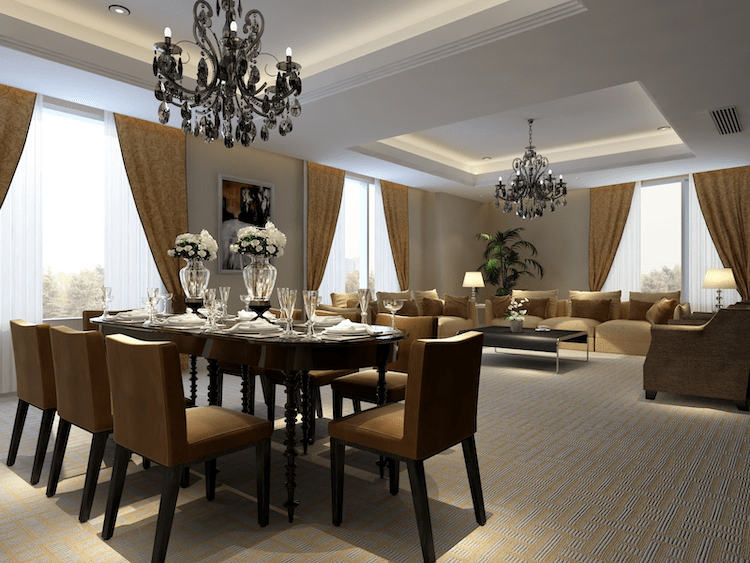 Gợi ý mẫu trần thạch cao phòng khách liền bếp siêu hot tại Nam Định