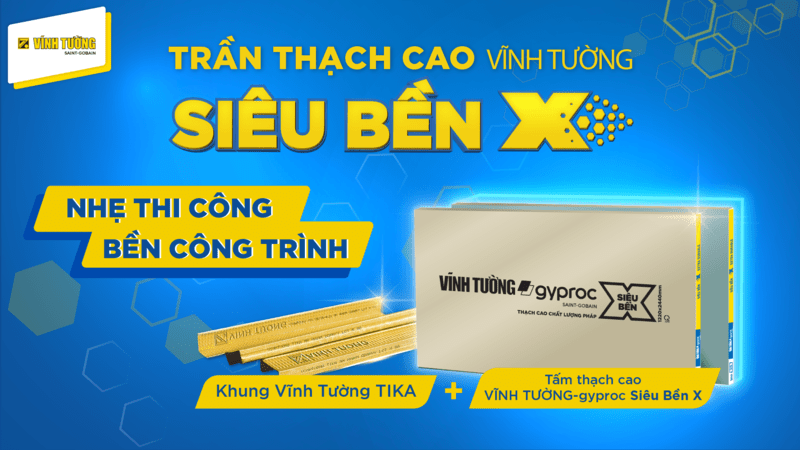 Trần thạch cao nhà cấp 4 có gác lửng 