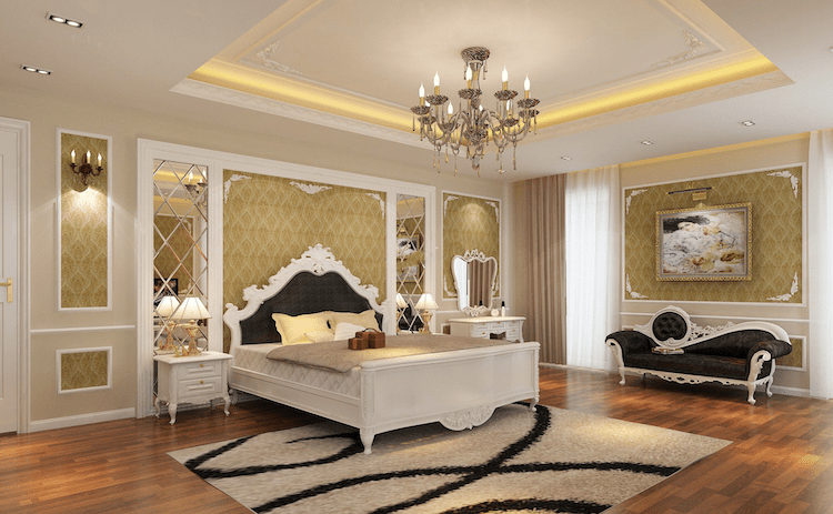 Mẫu trần thạch cao phòng ngủ tại Thái Bình