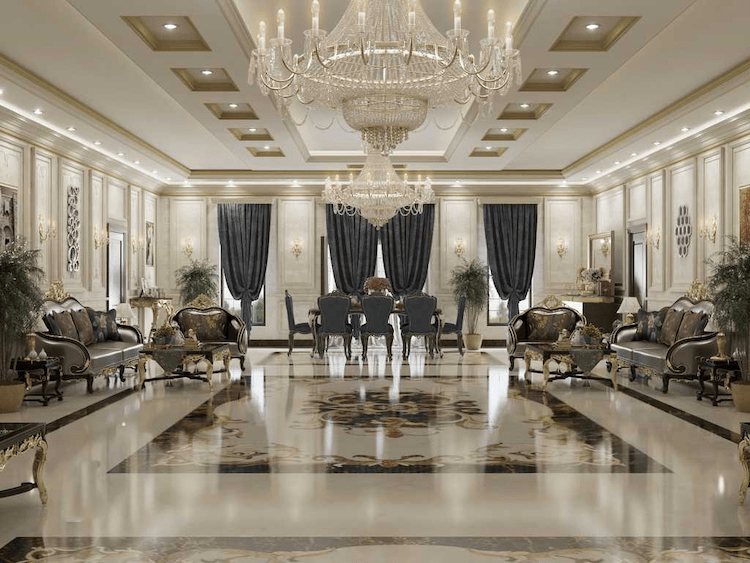 Mẫu trần thạch cao phòng khách sang trọng, ấn tượng tại Thái Nguyên