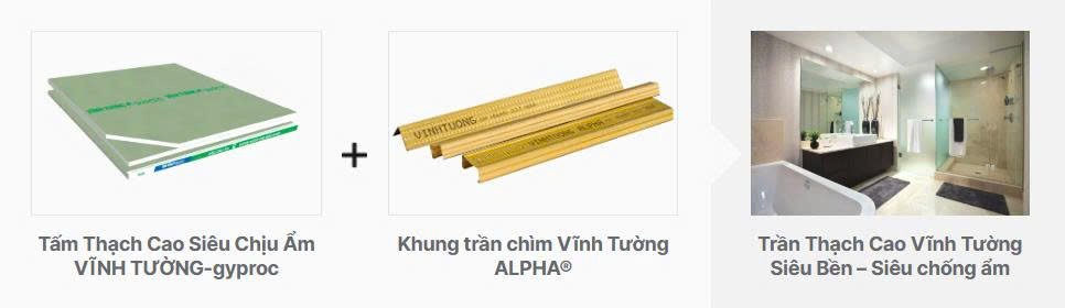 trần thạch cao siêu chịu ẩm vĩnh tường-gyproc
