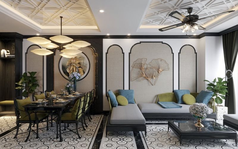 Thiết kế phòng khách tân cổ điển